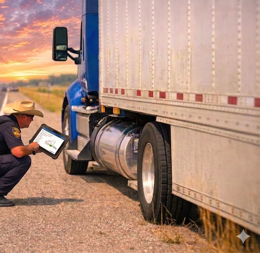 Shipping worker using RegLogic on tablet to verify hazmat classification